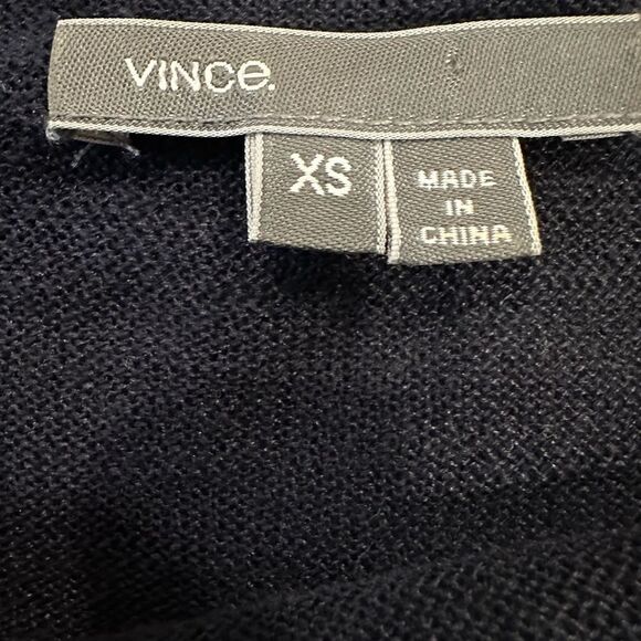 Vince linen boatneck sweater striped navy blue white - Picture 3 of 4